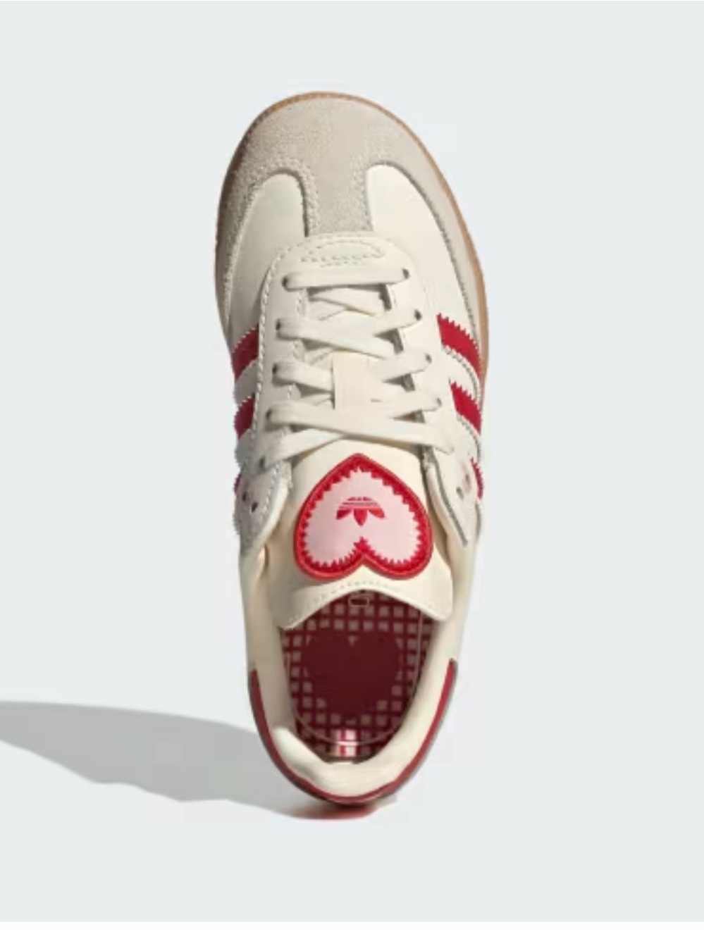 Adidas Kids Samba OG Valentine Heart Shoes - Cream & Red
